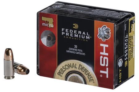 FEDERAL AMMUNITION 9mm Luger 150 gr HST HP Micro Personal Defense 20/Box