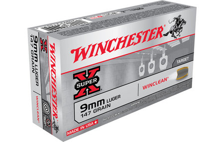 WINCHESTER AMMO 9mm Luger 147 gr Winclean BEB Super X 50/Box