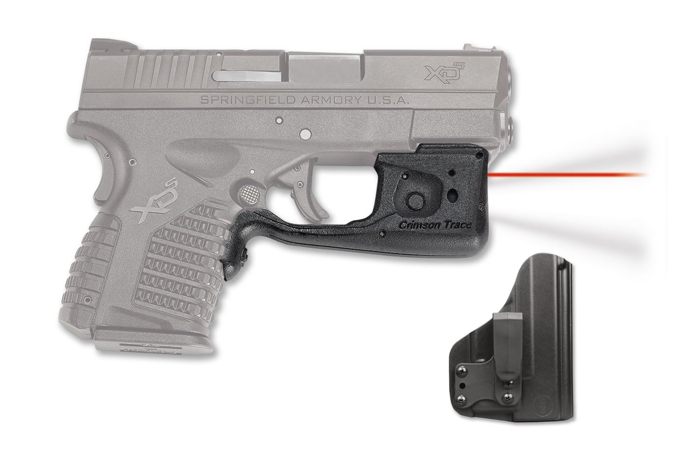 Crimson Trace Laserguard Pro with Blade-Tech IWB Holster for Springfield XDS