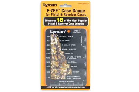 LYMAN PRDUCTS E-ZEE Case Gauge for Pistol and Revolver Cases