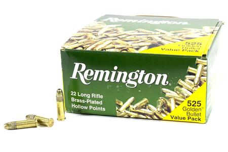 Remington 22LR 36 gr Hollow Point Golden Bullet Value Pack 525 Rounds
