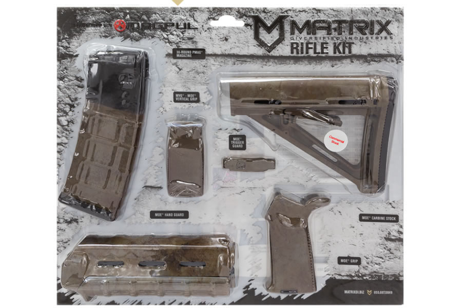 Matrix Diversified Magpul MOE AR-15 Bounty Hunter Camo Kit with 30 Round Magazine (Commercial Stock