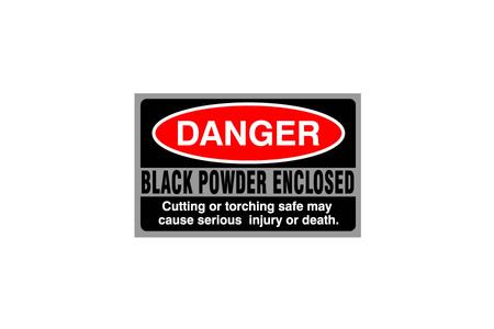 DANGER - BLACK POWDER STICKER