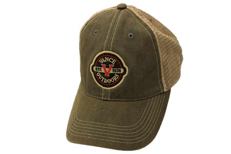 VANCE OUTDOORS TRUCKER HAT WITH LOGO