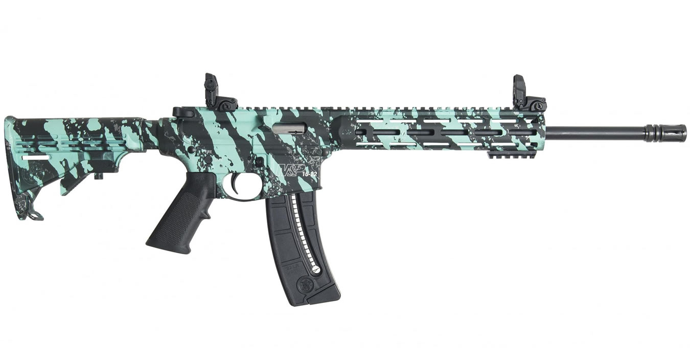 No. 14 Best Selling: SMITH AND WESSON MP15-22 SPORT ROBINS EGG BLUE 22LR