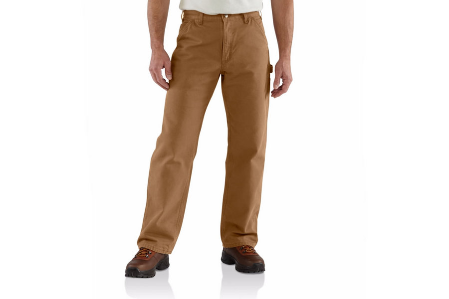 Shop Carhartt M Washed Duck Work Dungaree/Flannel Lined Pant for Sale ...