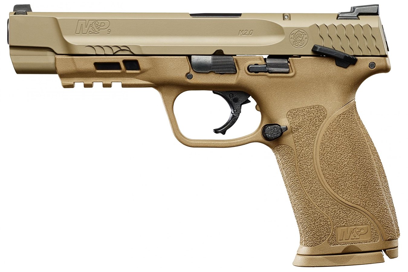 Smith Wesson M P9 M2 0 9mm FDE Centerfire Pistol With 5 inch Barrel 