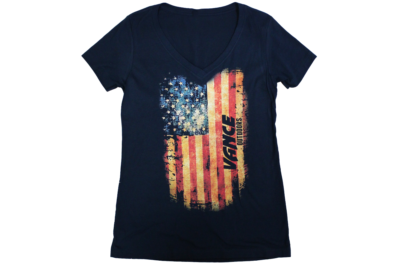 Vance Outdoors Apparel Womens Flag V-neck Shirts | Vance Outdoors