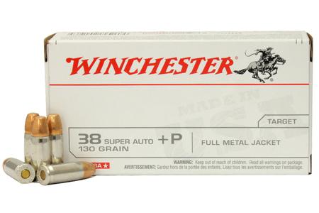 WINCHESTER AMMO 38 Super +P 130 gr Full Metal Jacket FMJ 50/Box