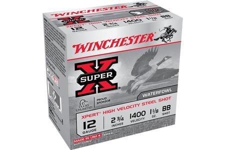 Winchester 12 GA 2 3/4 Inch 1 1/8 oz BB Super X Xpert Steel 25/Box