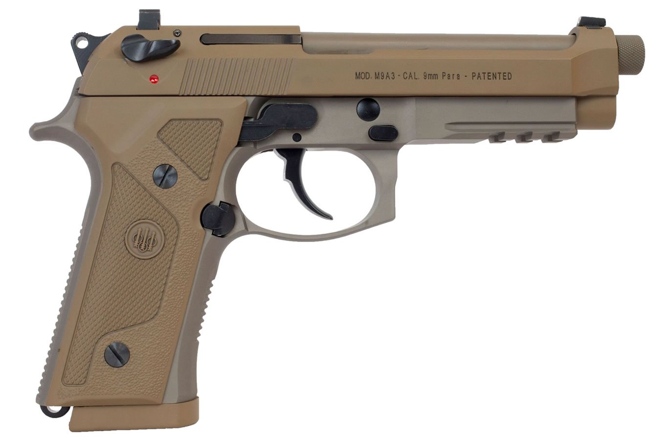 Beretta M9A3 9mm Full Size Flat Dark Earth Pistol With Five Magazines 