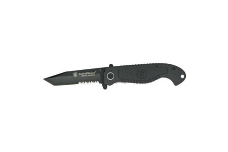 BTI LLC Smith and Wesson Black Tanto Tactical Folder - BTI LLC