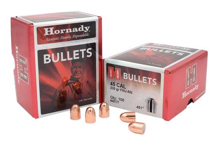 HORNADY 45 CAL .451 230 GR FMJ-RN