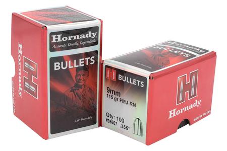 HORNADY 9MM .355 115 GR FMJ RN