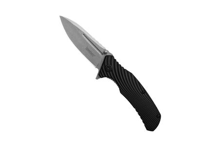 KERSHAW KNIVES Huddle Folding Knife with Stonewashed Blade and Black GFN Handle - KERSHAW KNIVES