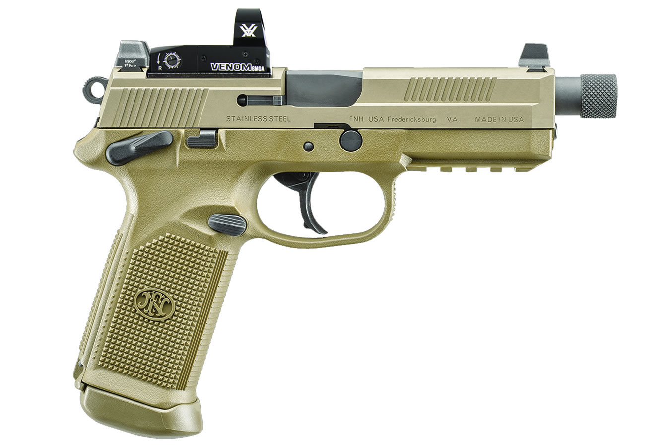 Vance Outdoors FNX-45 Tactical 45ACP Flat Dark Earth Pistol with Vortex ...