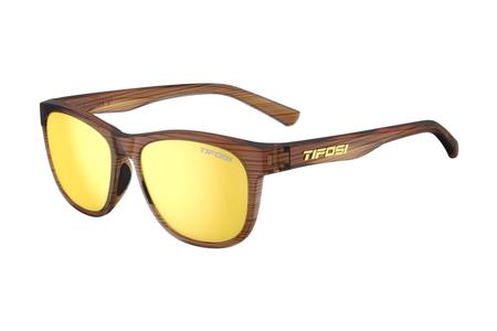 SWANK WITH WOODGRAIN FRAME AND SMOKE YELLOW LENSES