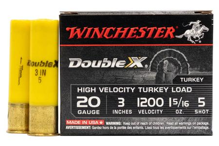 Winchester 20 Gauge 3 in 1 5/16 oz 5 Shot Double X 5/Box