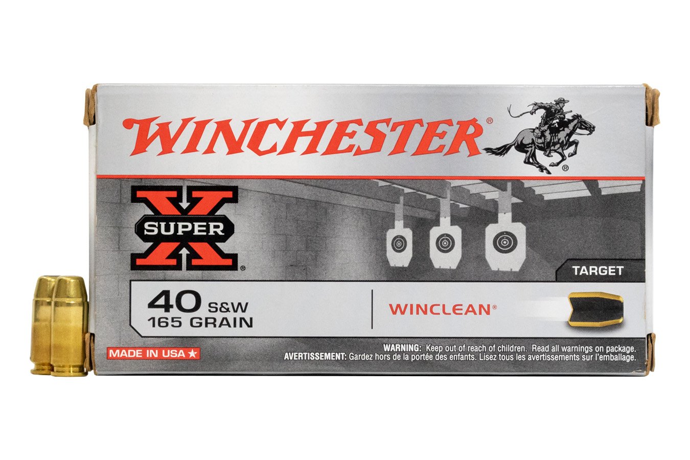 Winchester 40 S&W 165 gr Winclean BEB Super-X 50/Box