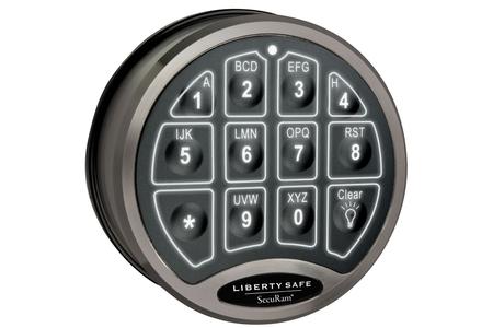 SECURAM BACKLIT ELECTRONIC LOCK BLACKCHROME