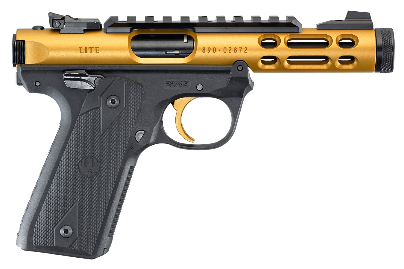 No. 5 Best Selling: RUGER MARK IV 22/45 LITE 22LR GOLD ANODIZED