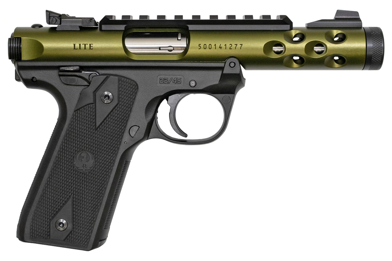 No. 10 Best Selling: RUGER MARK IV 22/45 LITE 22 LR GREEN ANODIZED