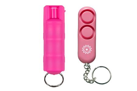 PEPPER SPRAY AND PERSONAL ALARM SAFETY KIT PINK