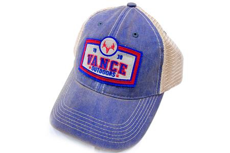 VANCE OUTDOORS BLUE TRUCKER HAT