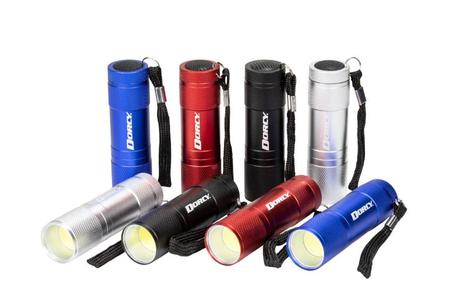 8PK 3AAA ALUMINUM COB FLASHLIGHT PDQ