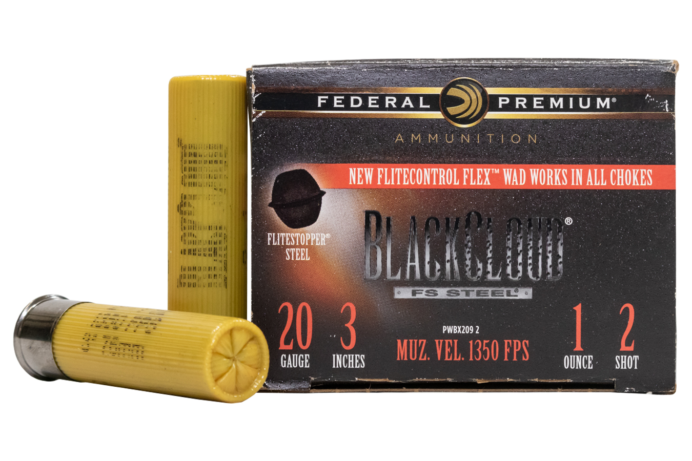 Federal Premium Black Cloud - 20 Ga 3 #2 1 oz Steel Shot - 25 Rds