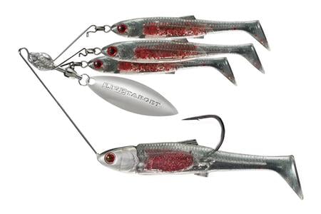 3/8OZ. SMALL SPINNER RIG BLOOD RED MINNOW