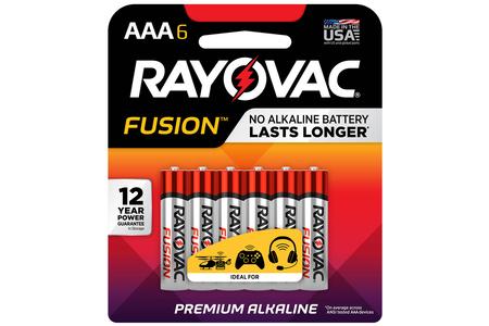 RAYOVAC FUSION AAA 6 PACK