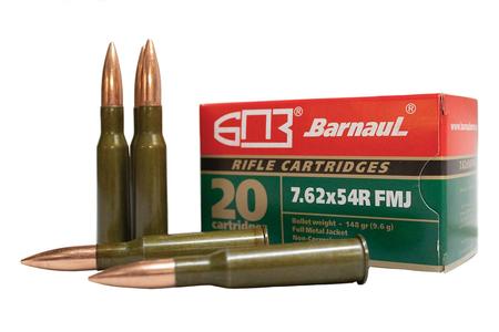 BARNAUL 7.62x54R 148 gr FMJ Steel Lacquered Case 20/Box