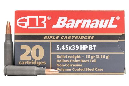BARNAUL 5.45x39 55 gr Hollow Point Steel Polycoated Case 20/Box