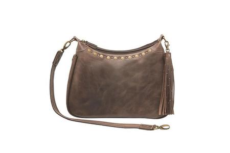 HOBO SHOULDER BAG RFID DISTRESSED BUFFALO