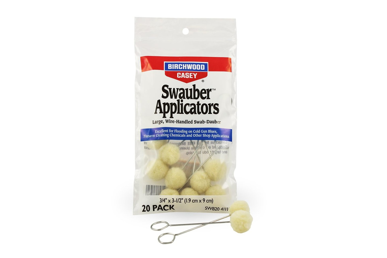 Birchwood Casey Swauber Applicators, 20-Pack