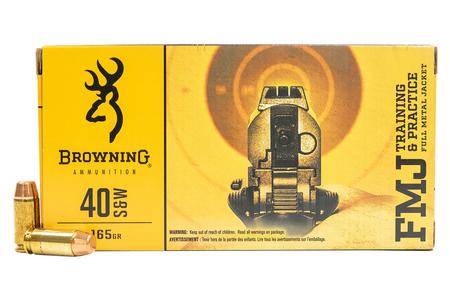 BROWNING AMMUNITION 40SW 165 gr FMJ Training and Practice 50/Box