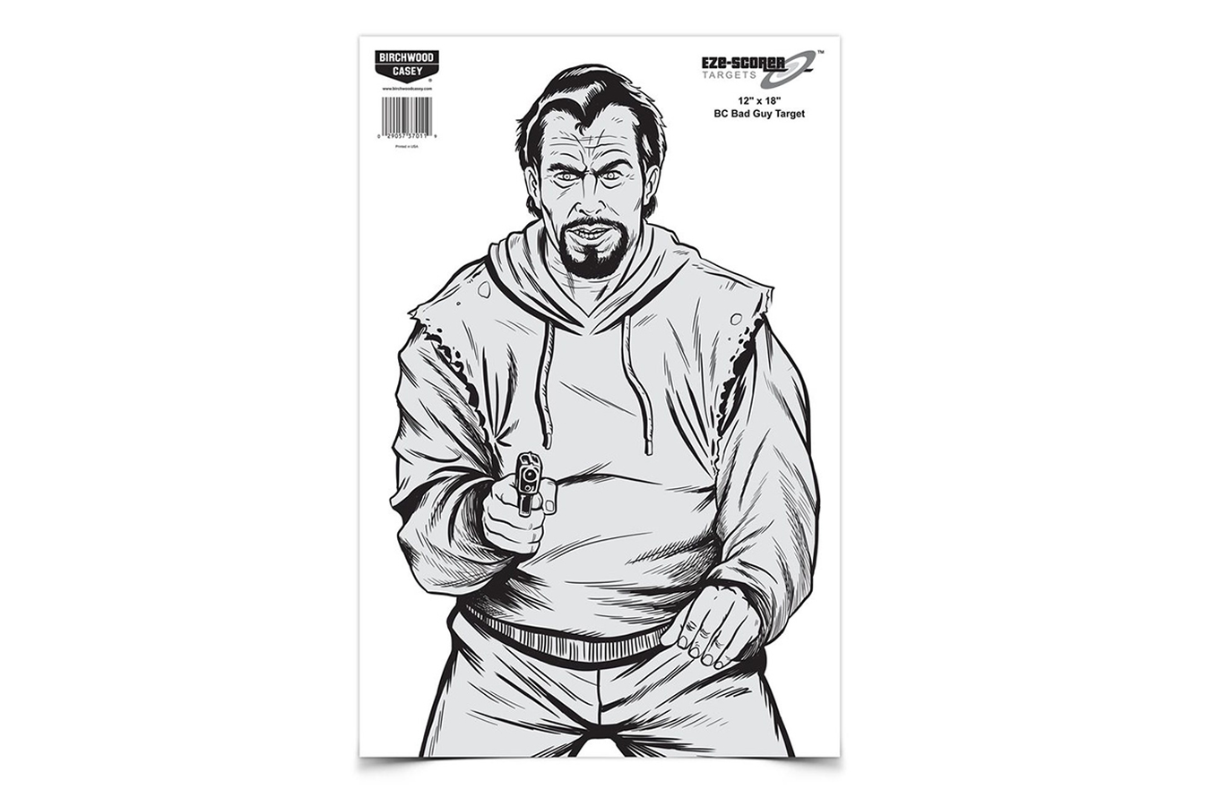 Birchwood Casey EZE-Scorer 12x18 Bad Guy Silhouette