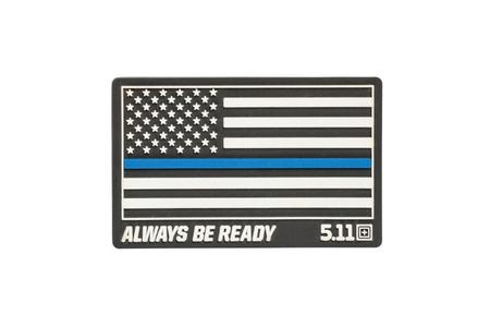 THIN BLUE LINE RUBBER PATCH