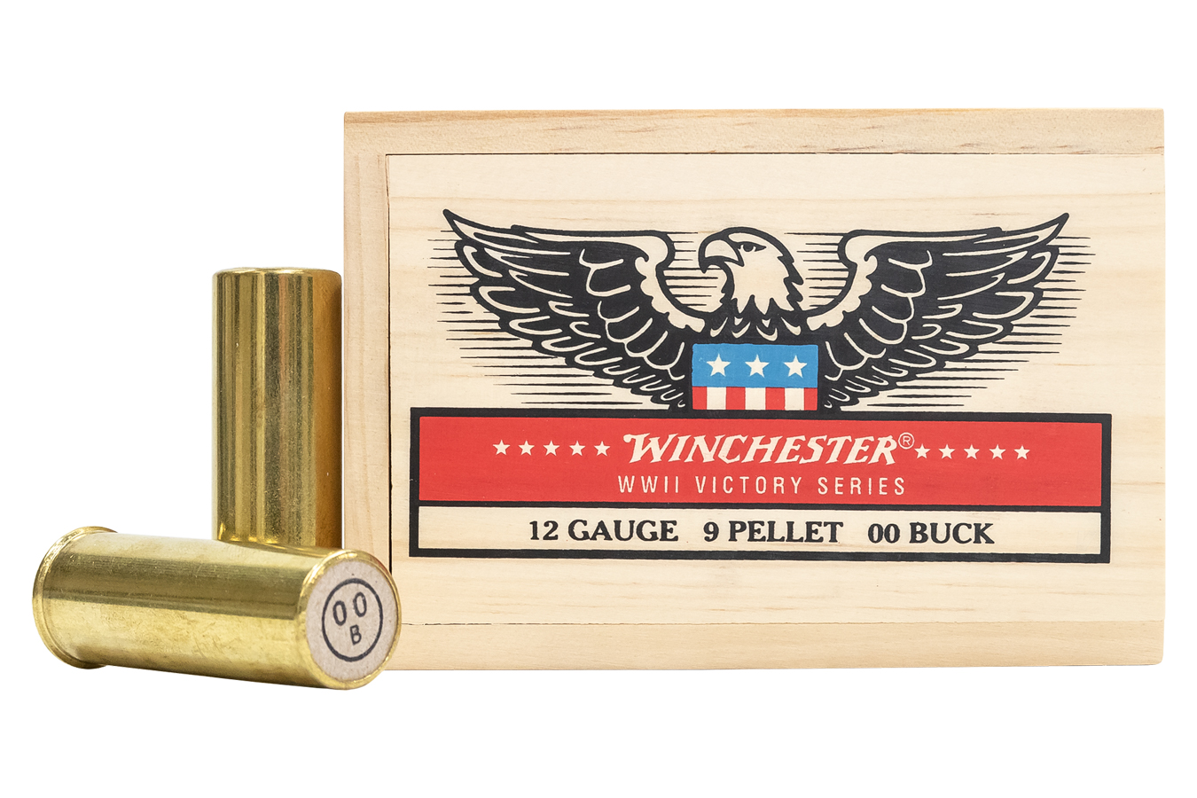 Winchester 12 Gauge Brass 9 Pellet 00 Buck Wwii Victory Series M19