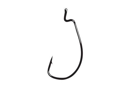 WORM HOOK OFFSET SHANK EWG NSBLACK 25 PK