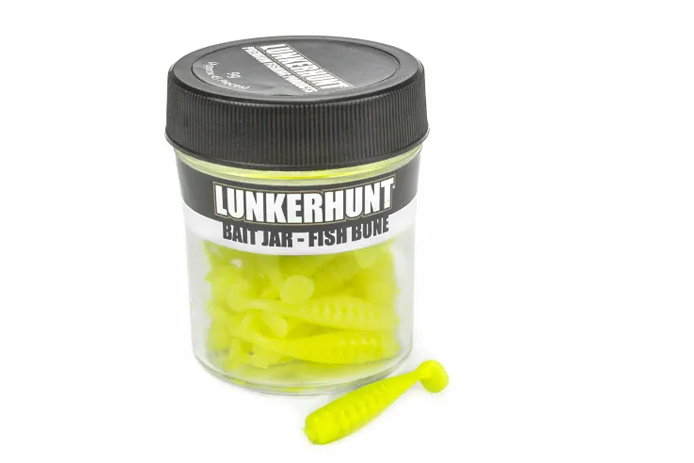 Lunkerhunt Bait Jar-Fishbone Bait Jar-Chartreuse Chartreuse