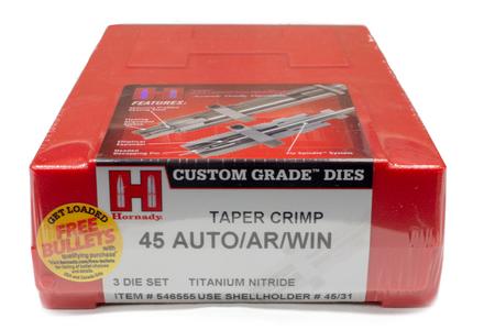 HORNADY 45 AUTO DIESET 3 TAPER CRIMP