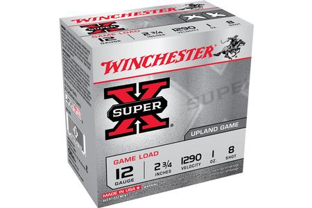 Winchester 12 Gauge 2.75 Inch 8 Shot Super X 25 Rounds per Box