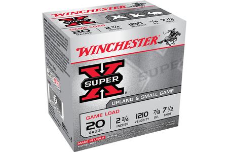 Winchester 20 Gauge 2.75 in. 7/8 Oz 7.5 Shot Super X Game Load 25/Box