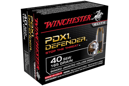 WINCHESTER AMMO 40SW 165 gr Bonded JHP PDX1 Defender 20/Box