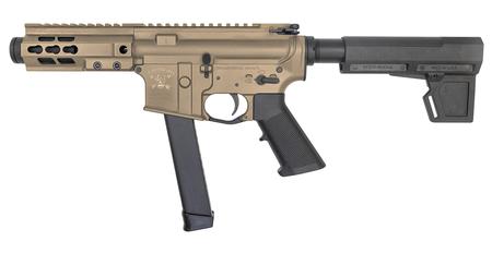BRIGADE MFG INC BM-9 Forged 9mm AR-Style Pistol with FDE Cerakote Finish and 5.5 inch Barrel