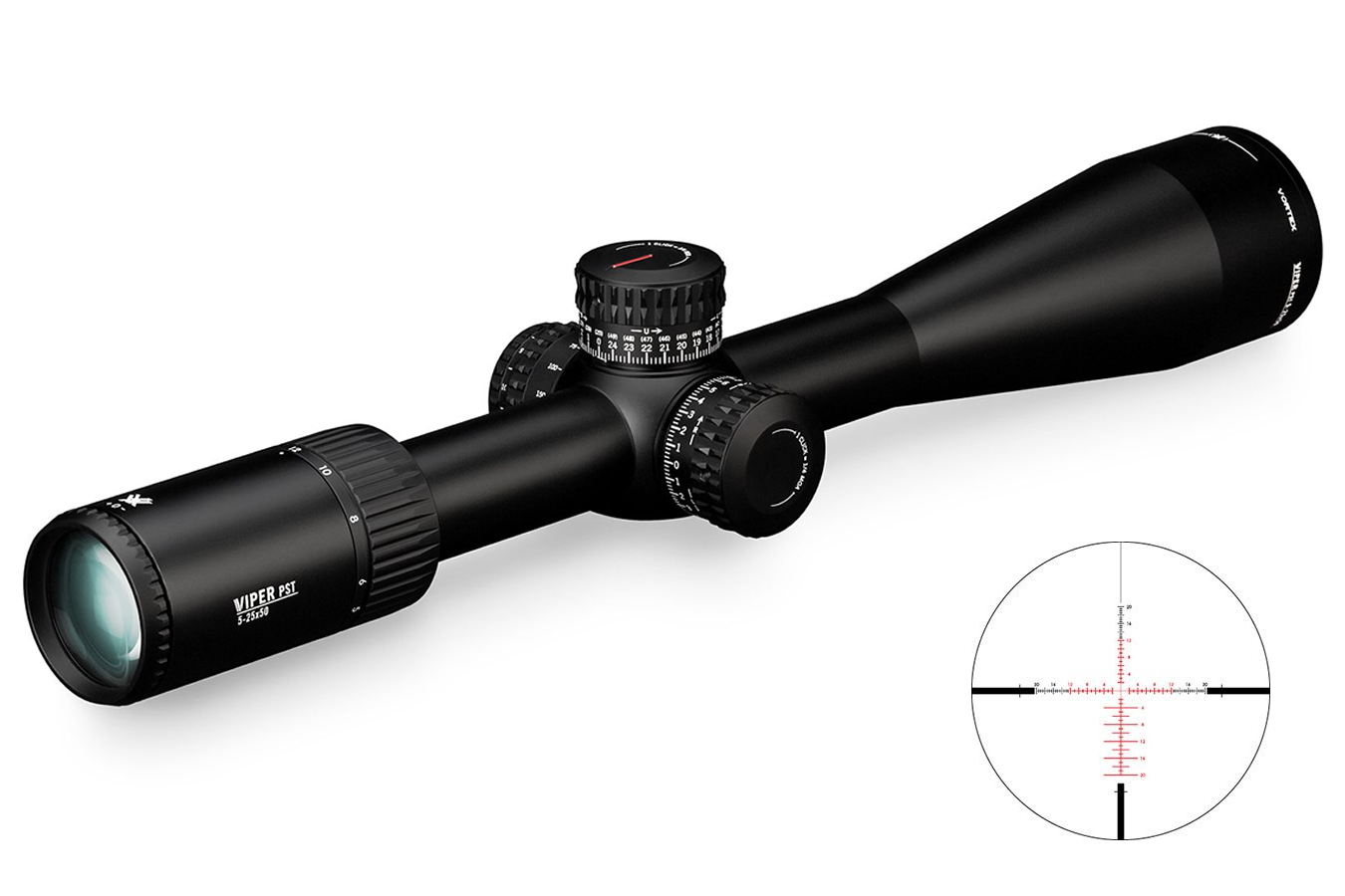 Vortex Viper PST Gen II 5-25x50mm Riflescope with EBR-7C MOA Reticle ...