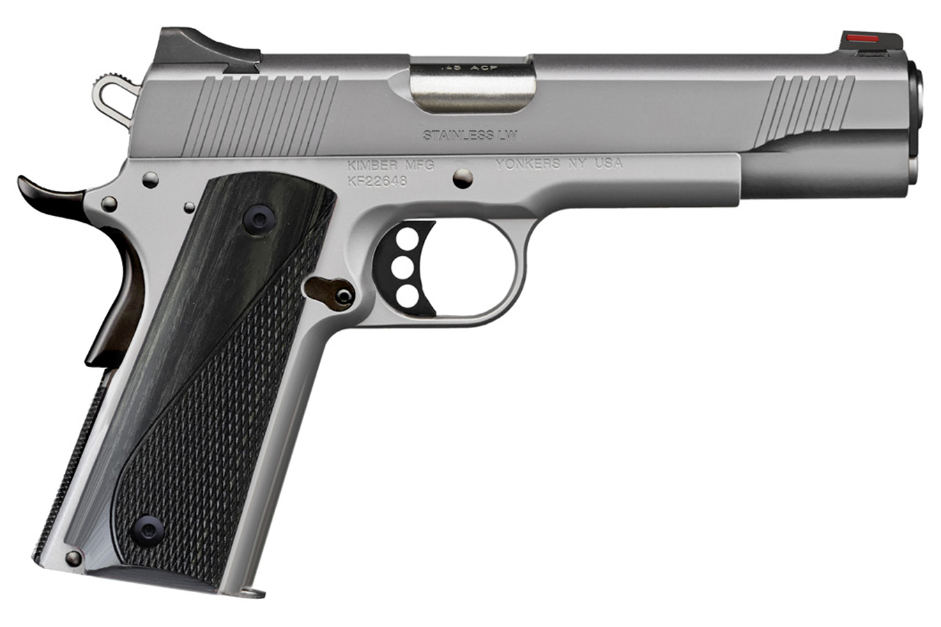 No. 12 Best Selling: KIMBER STAINLESS LW  ARCTIC SATIN STAINLESS 45 ACP PISTOL WITH GRAY LAMINATE GRIPS