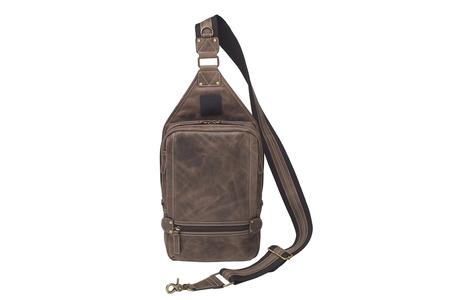 DISTRESSED LEATHER SLIM BACKPACK